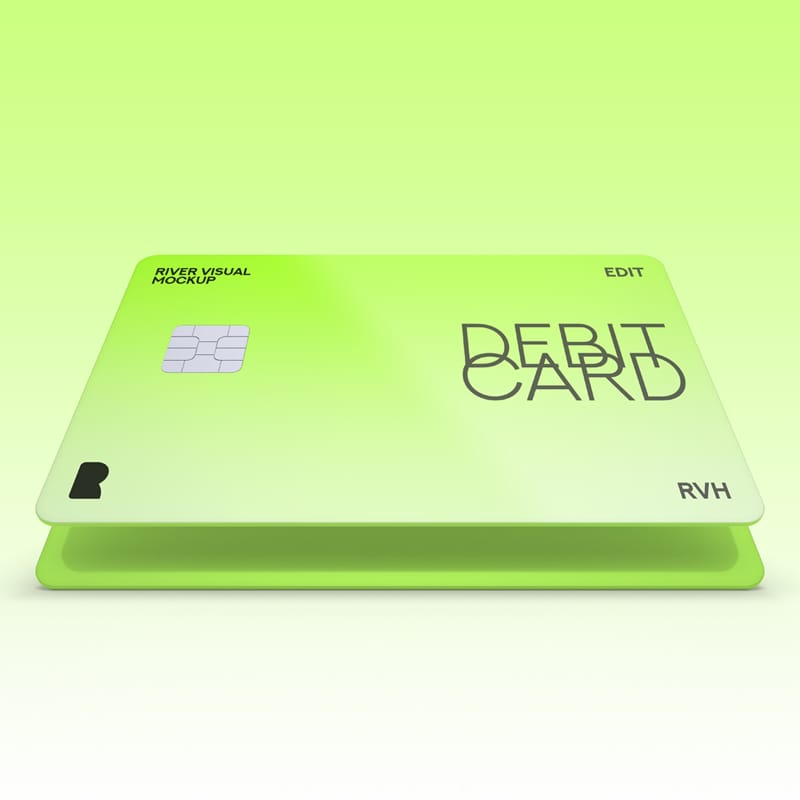 Realistic Debit Card Mockup PSD