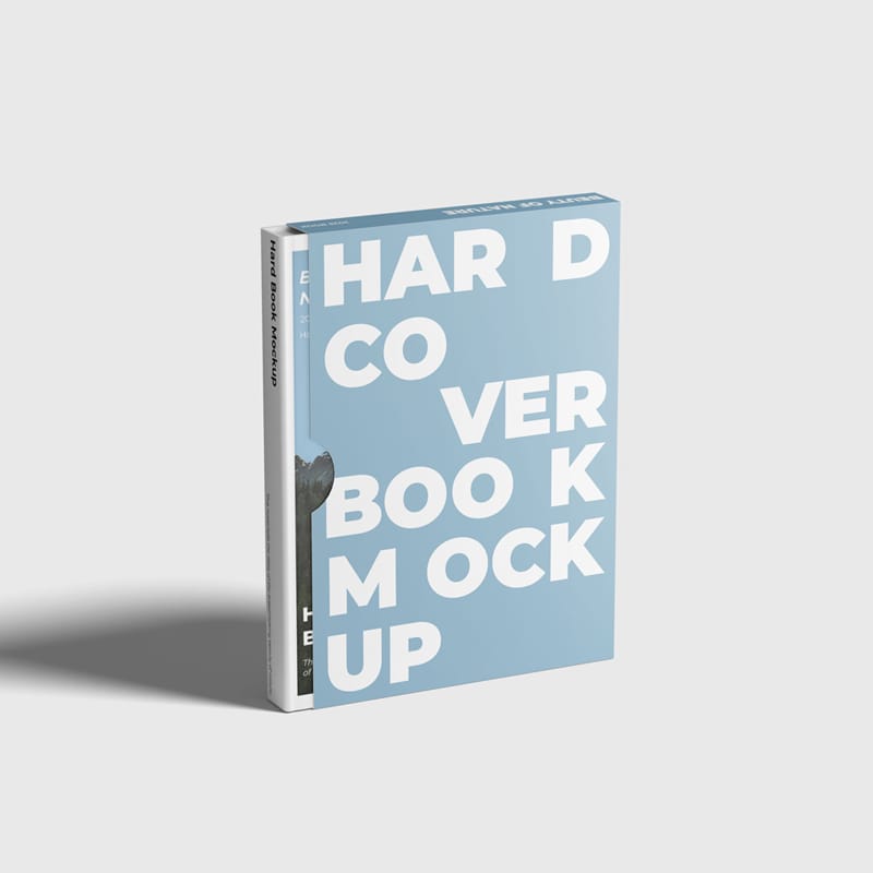 Realistic Hard Cover Book Mockup PS