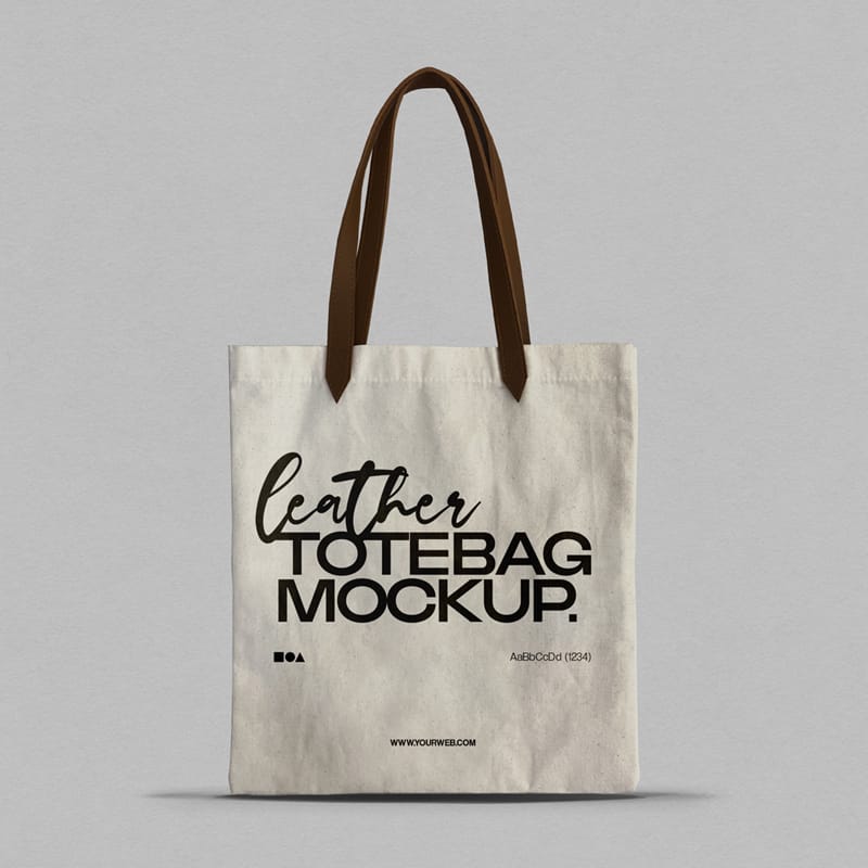 Realistic Shopping Tote Bag Mockup PSD