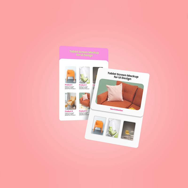 Realistic Tablet Screen Mockup PSD