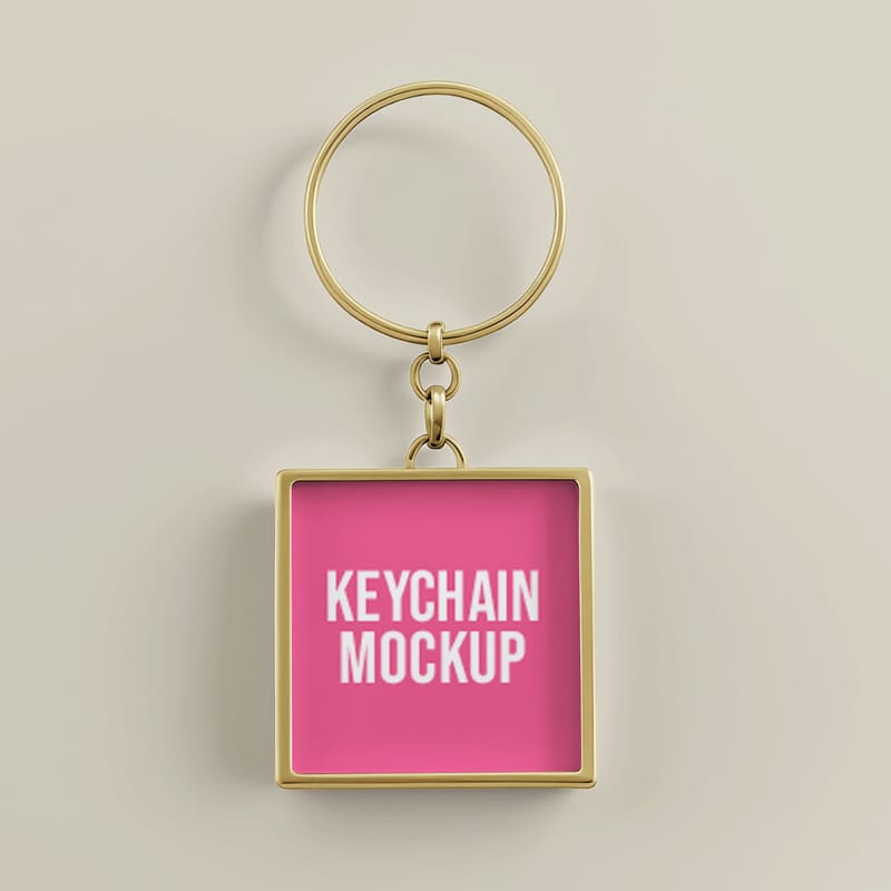 Shiny Keychain Mockup PSD