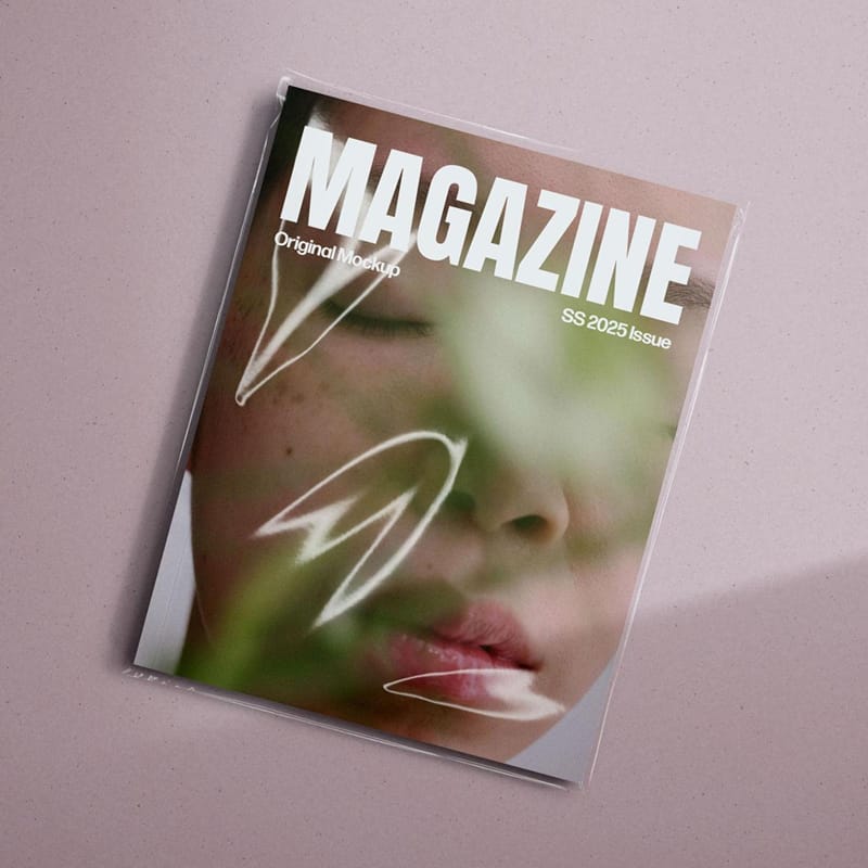 Sleeve Covered Magazine Mockup PSD