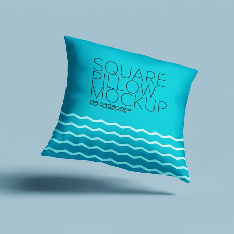 Square Pillow Mockups PSD