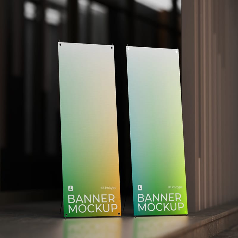 Stand Banner Mockup PSD