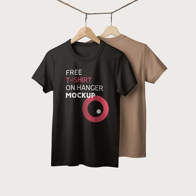 T-Shirt On Hanger Mockup PSD