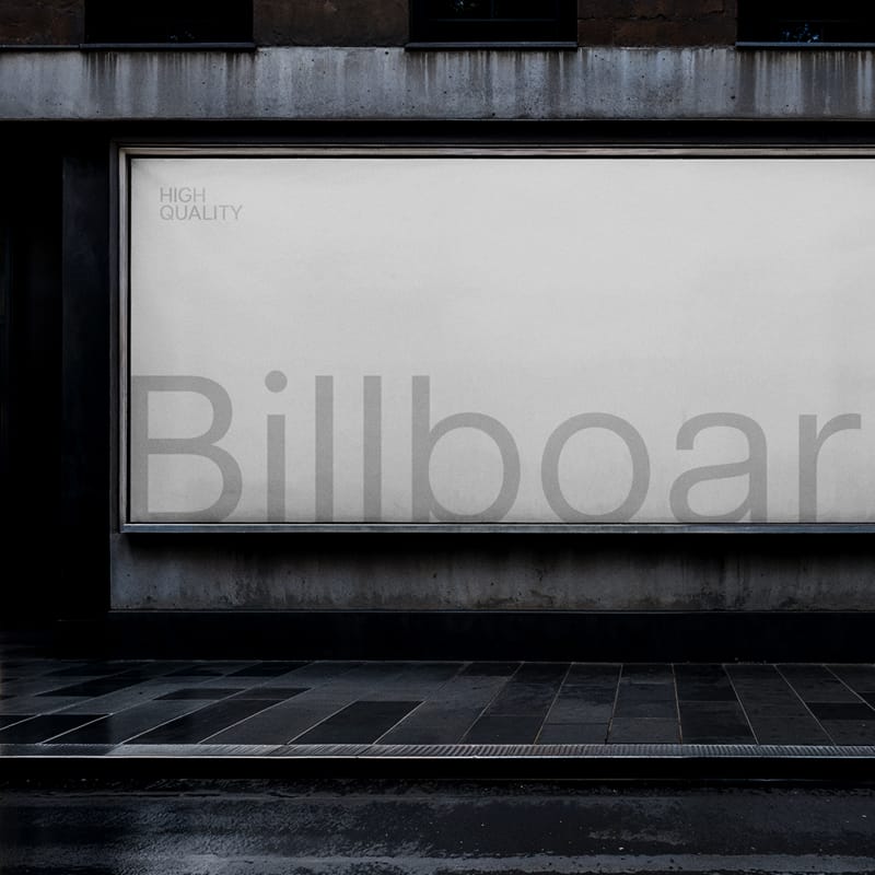 Urban Advertising Billboard Mockup Template PSD