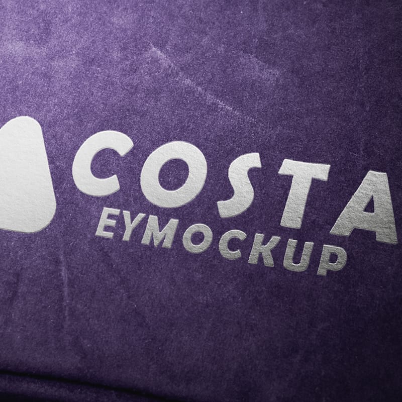 Velvet Costa Bag Logo Mockup PSD
