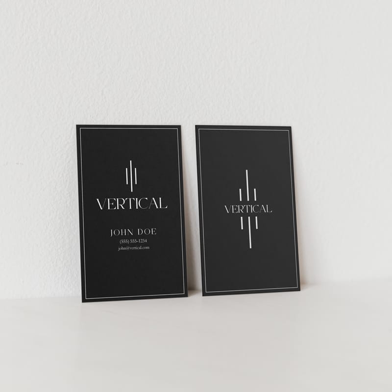 Vertical Standup Business Card Mockup PSD