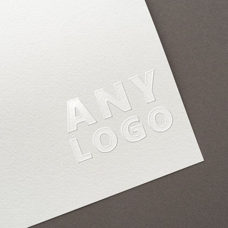 White Sheet Emboss Mockup PSD