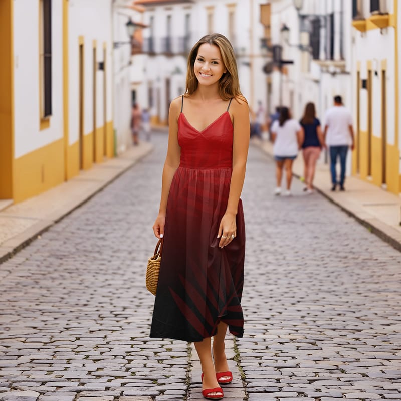 Women Long Dress Mockup PSD
