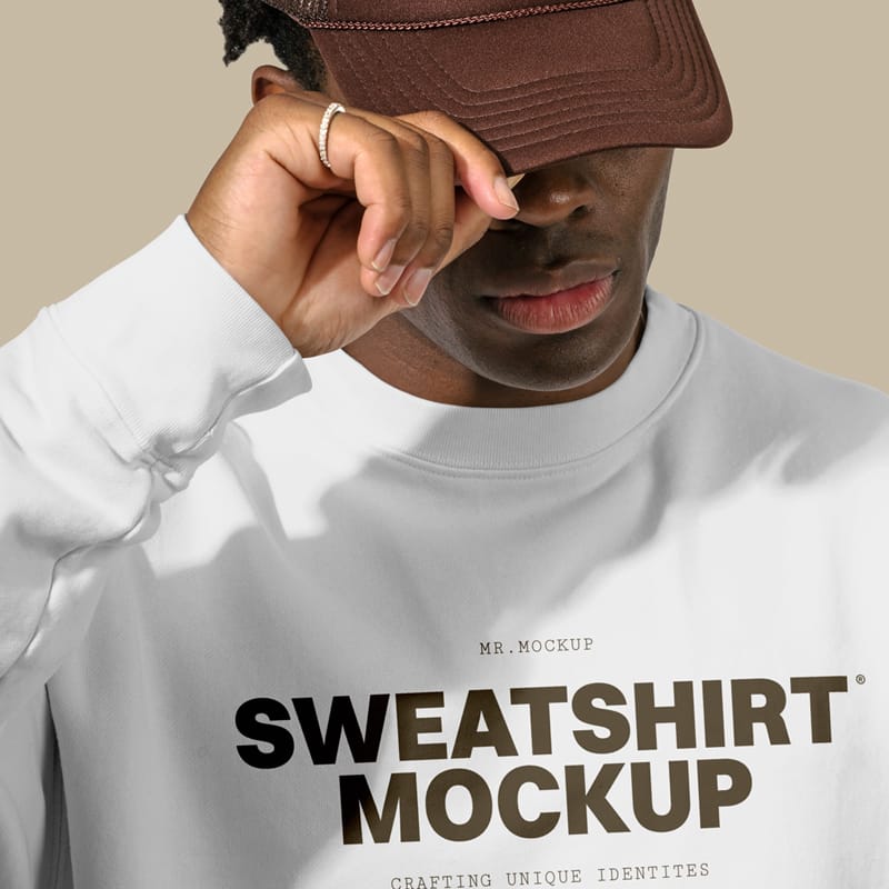 Zoom Sweatshirt Mockup PSD