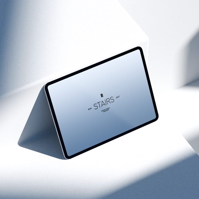 iPad Pro Stairs Series Mockup PSD