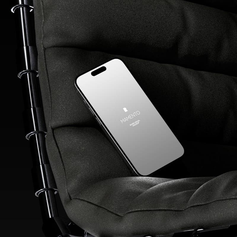 iPhone 15 Pro Mamento Series Mockup PSD