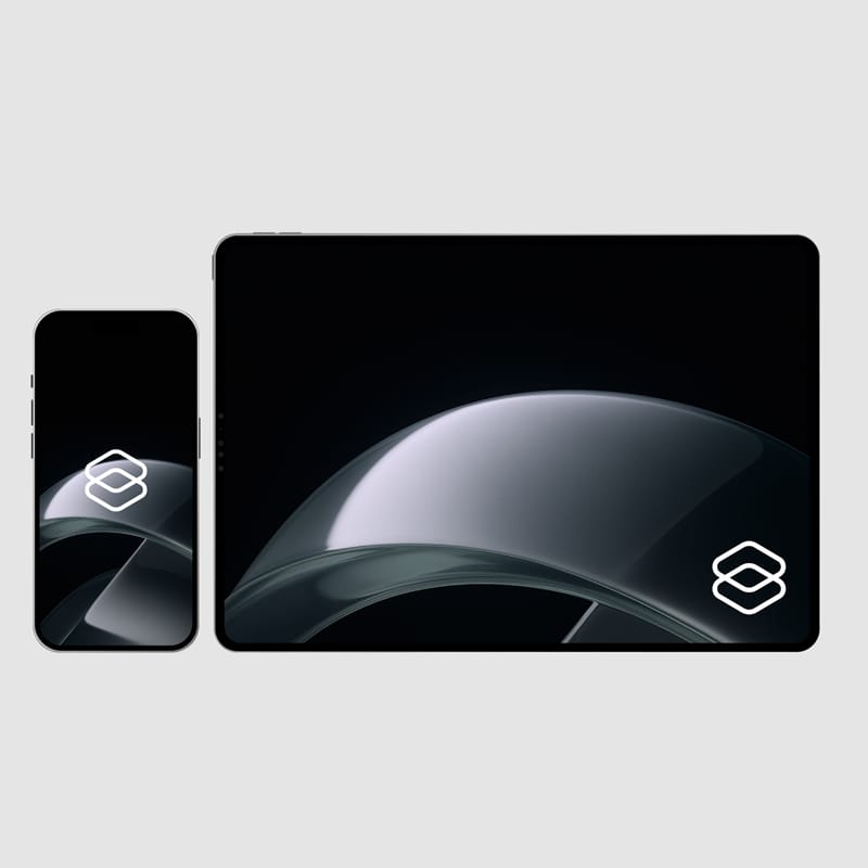 iPhone 16 Pro Max and Tablet Screen Mockup PSD