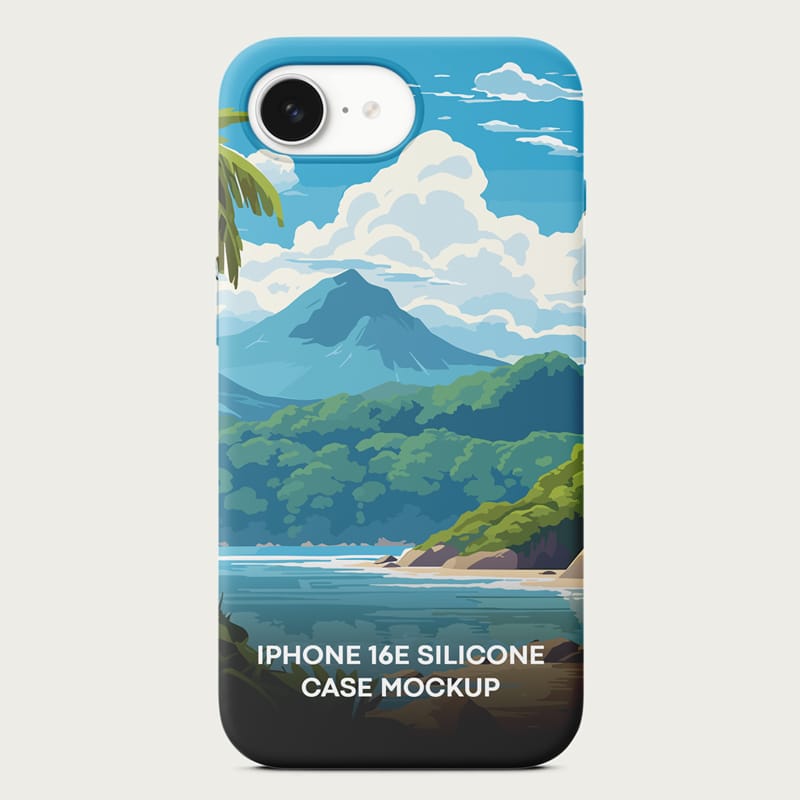 iPhone 16e Case Mockup PSD