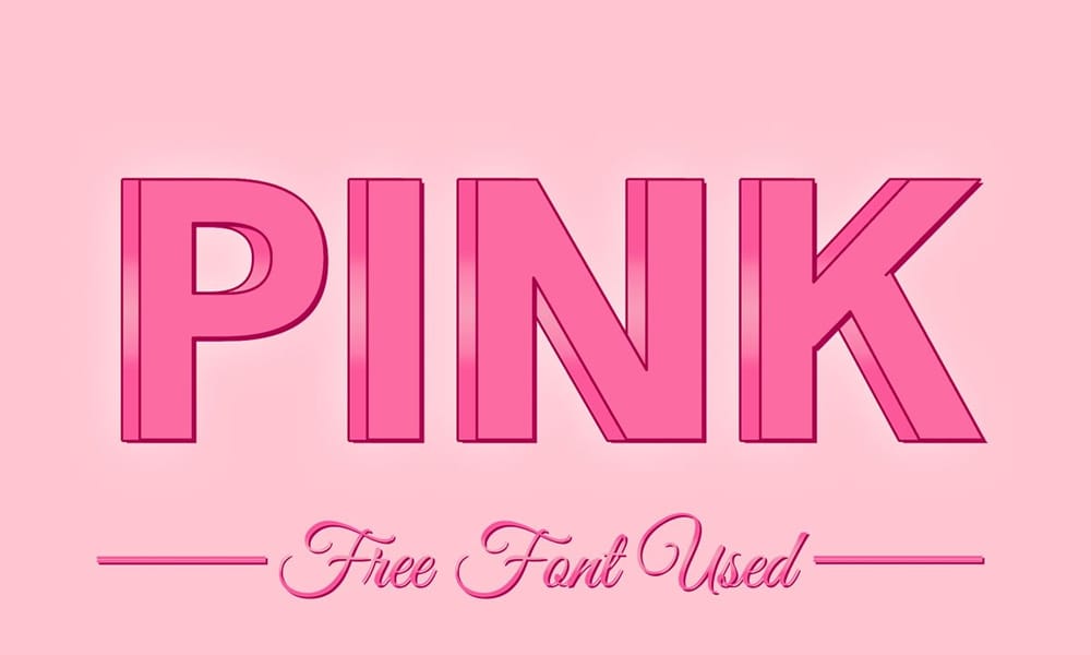3D Pink Femenine Text Effect