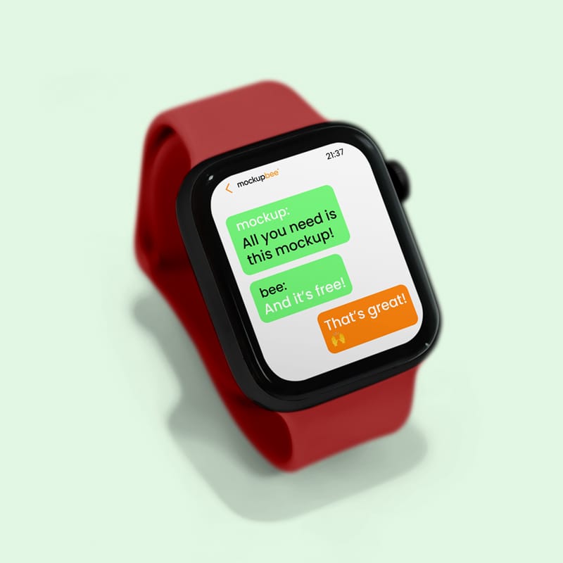 Apple Watch Up View Mockup PSD
