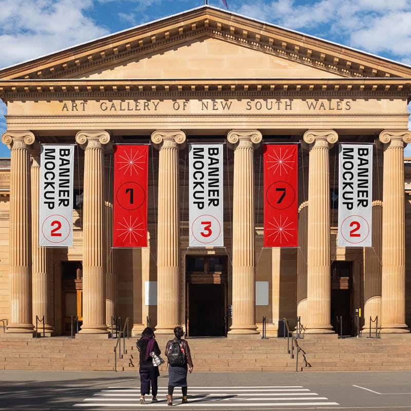 Art Gallery Banner Mockups PSD