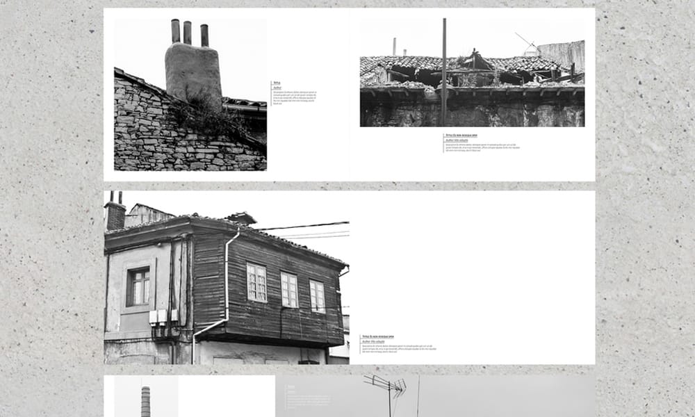 Black and White Photobook Layout