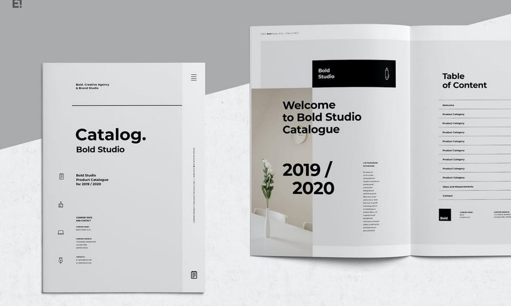 Bold Minimal Product Catalog Template