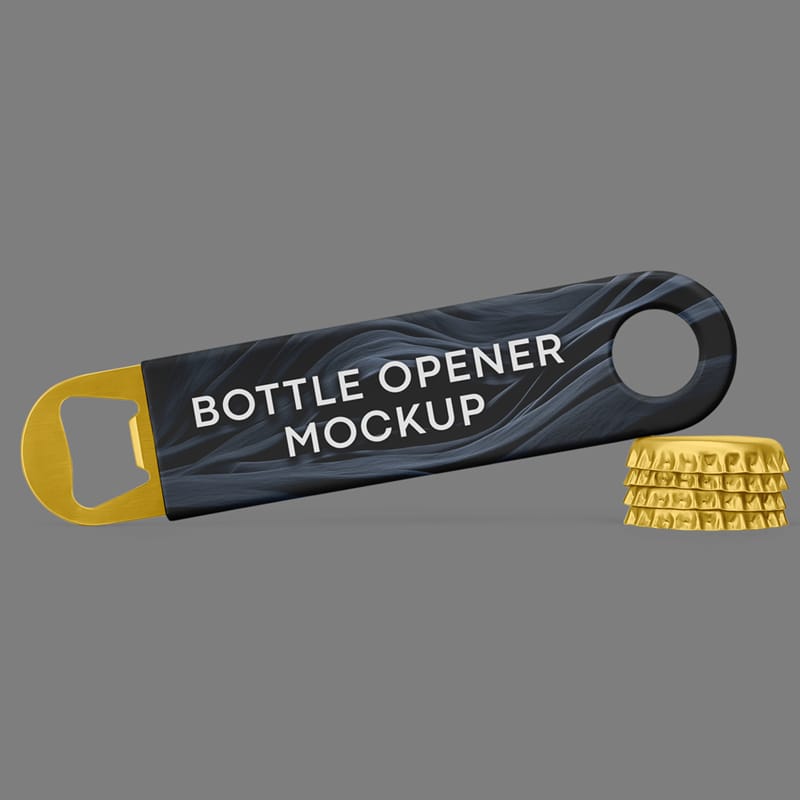 Bottle Opener Mockup PSD