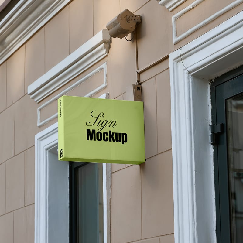 Brand Identity Sign Mockup PSD