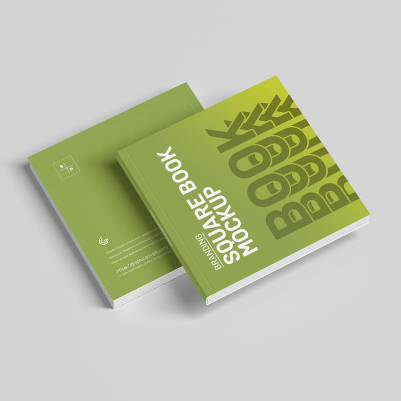 Branding Square Book Mockup PSD