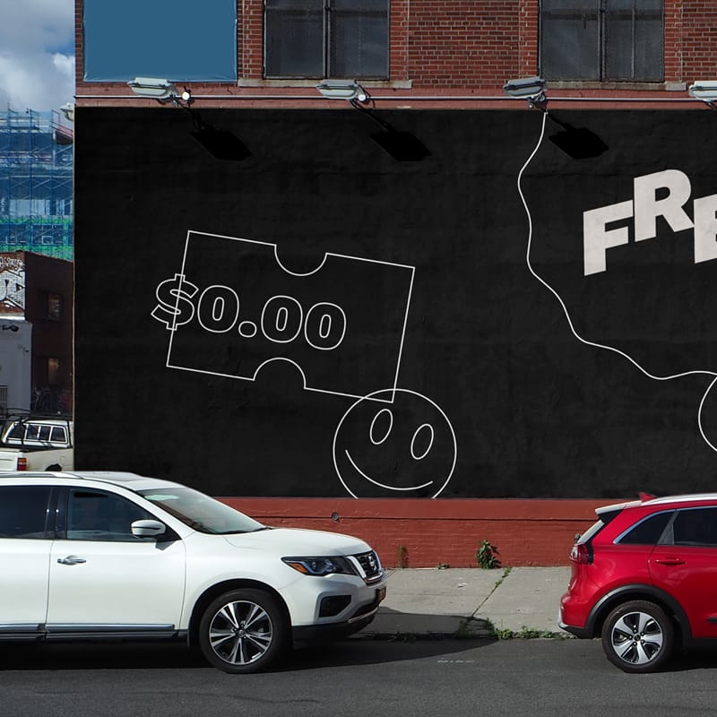 Brooklyn Painted Billboard Mockup PSD
