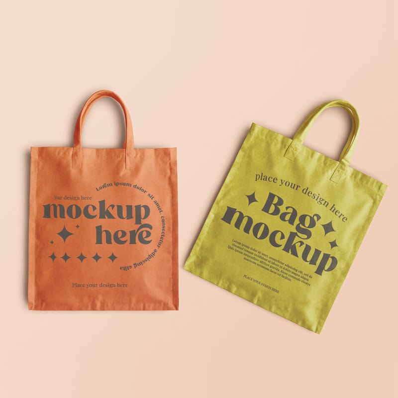 Canvas Tote Bag Mockup PSD