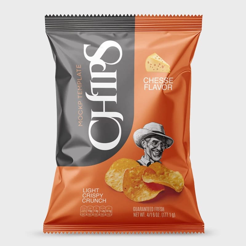 Chips Packet Mockup PSD