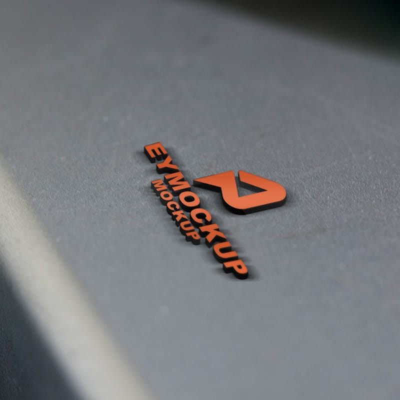 Color Stell 3D Logo Mockup PSD