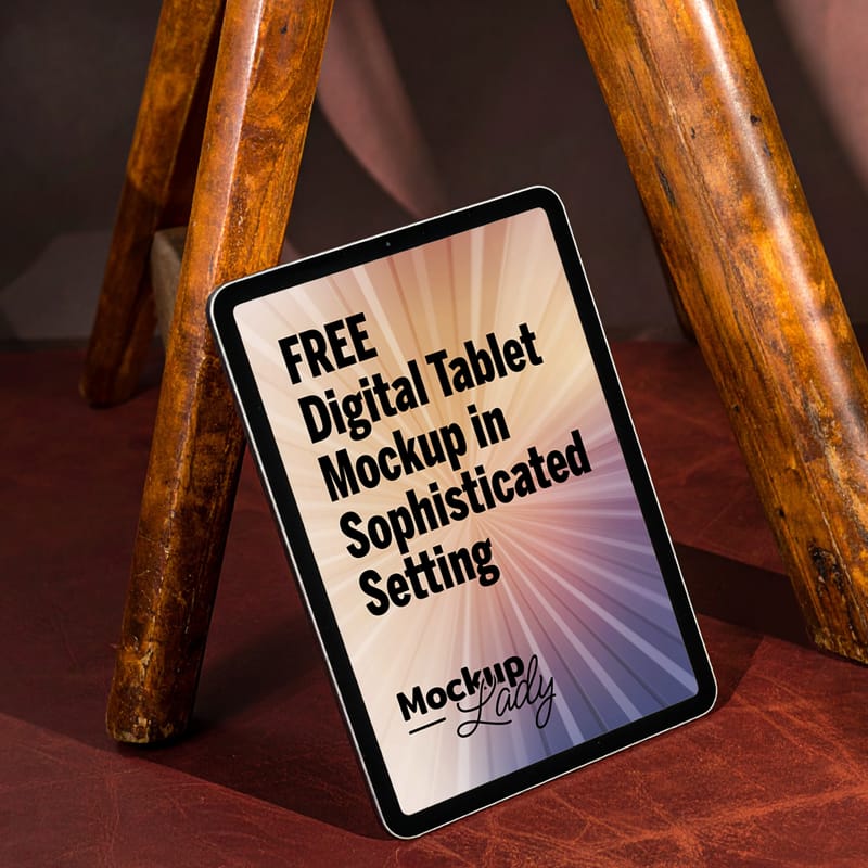 Digital Tablet Mockup in Sophisticated Setting PSD