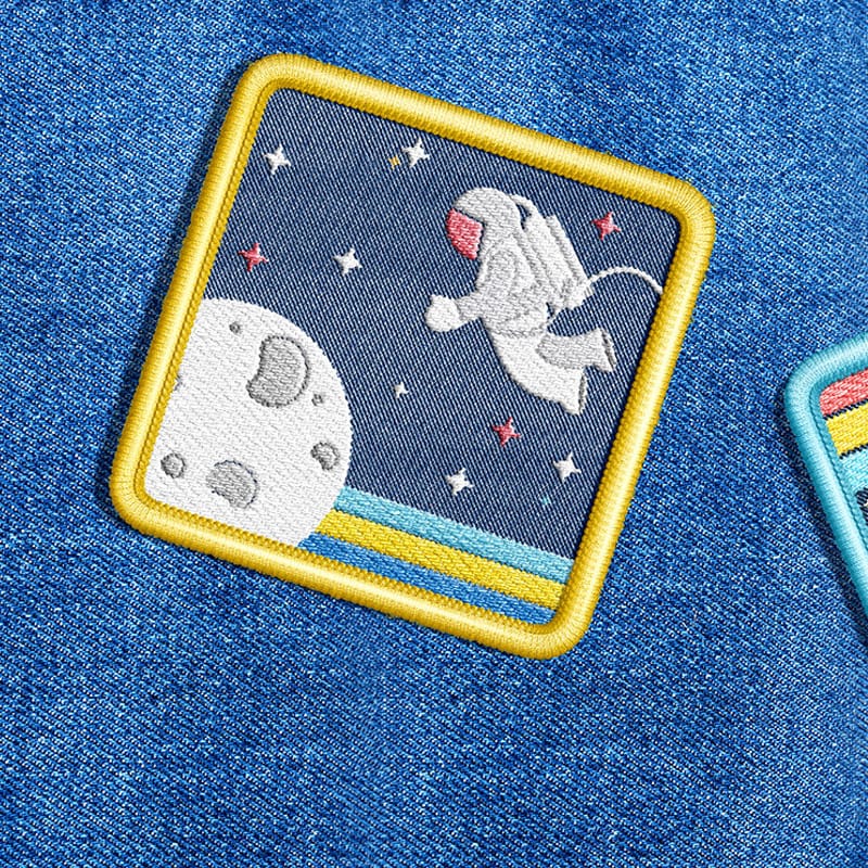 Embroidery Patch Mockup PSD