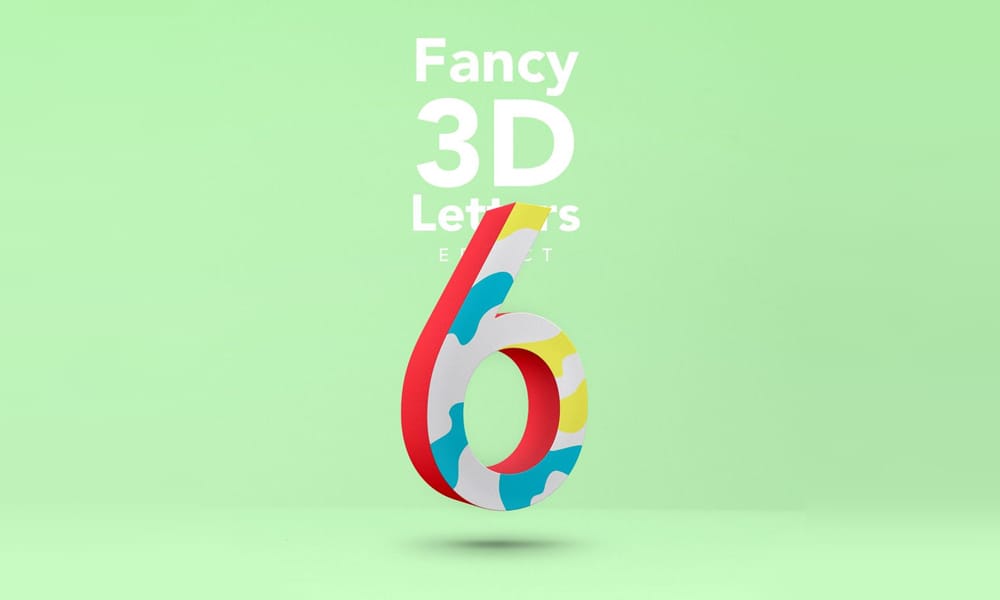 Fancy 3D Letter Text Effect PSD
