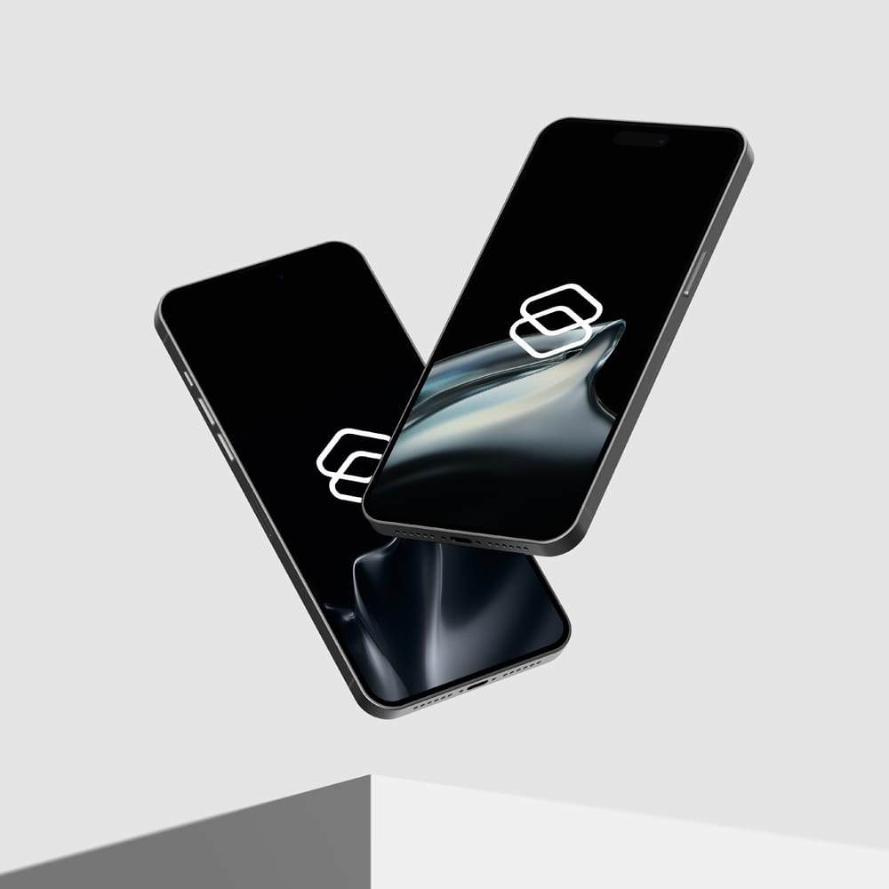 Free 2 iPhone 16 Pro Mockup PSD