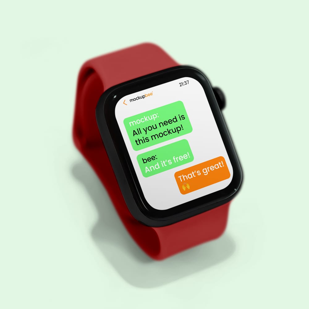 Free Apple Watch Up View Mockup PSD