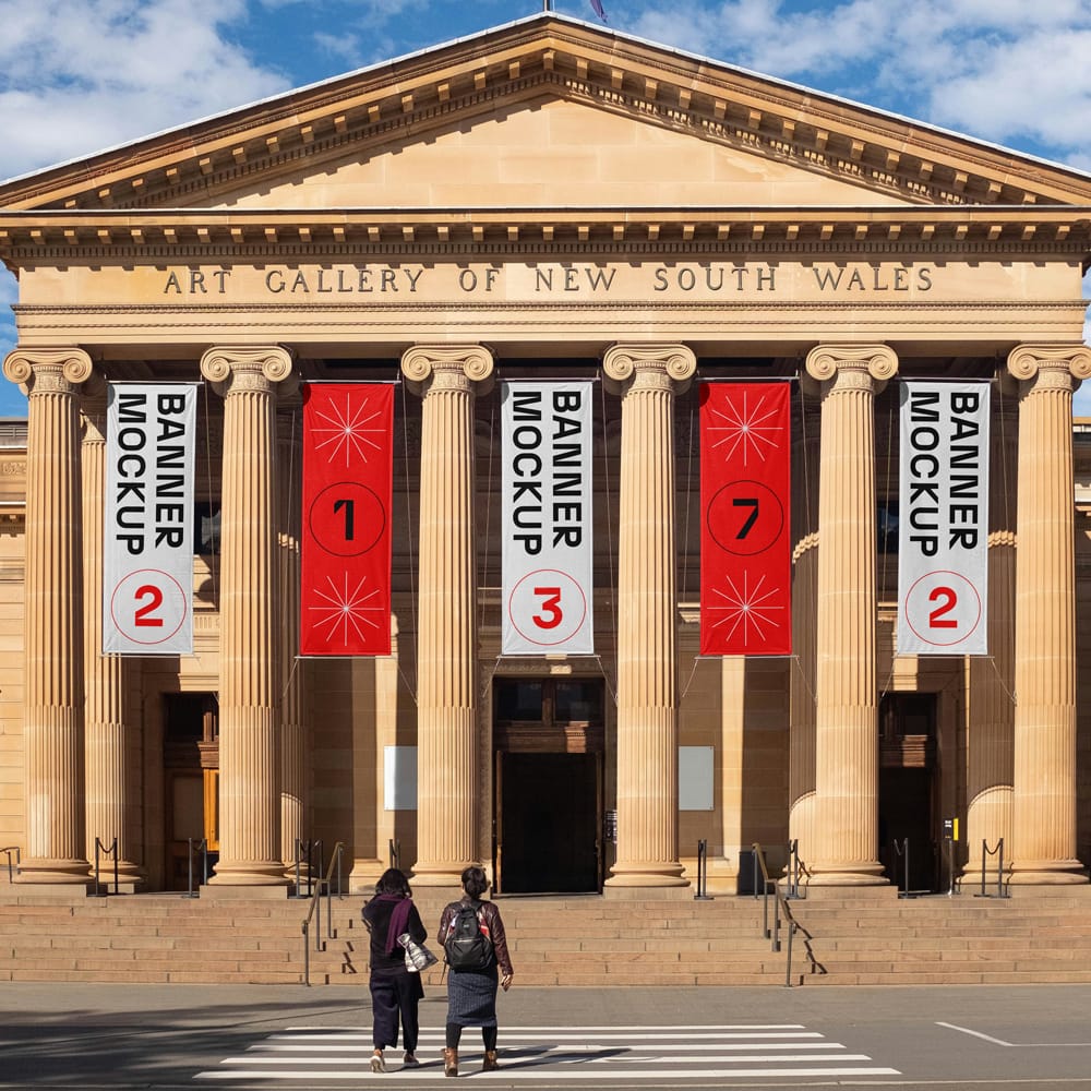 Free Art Gallery Banner Mockups PSD