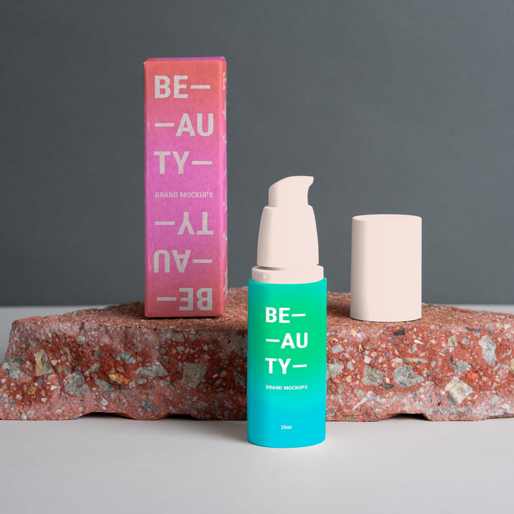 Free Beauty Product Packaging Mockup PSD