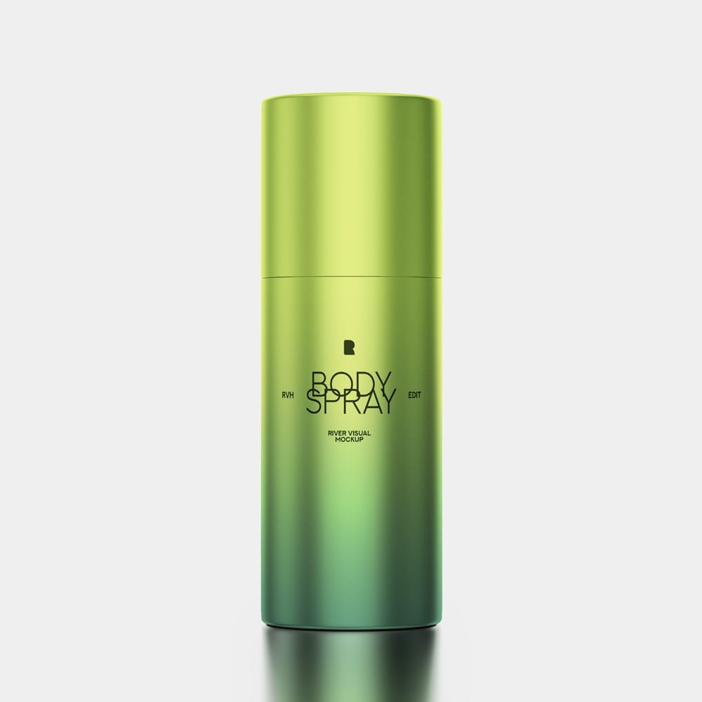 Free Body Spray Can Mockup PSD