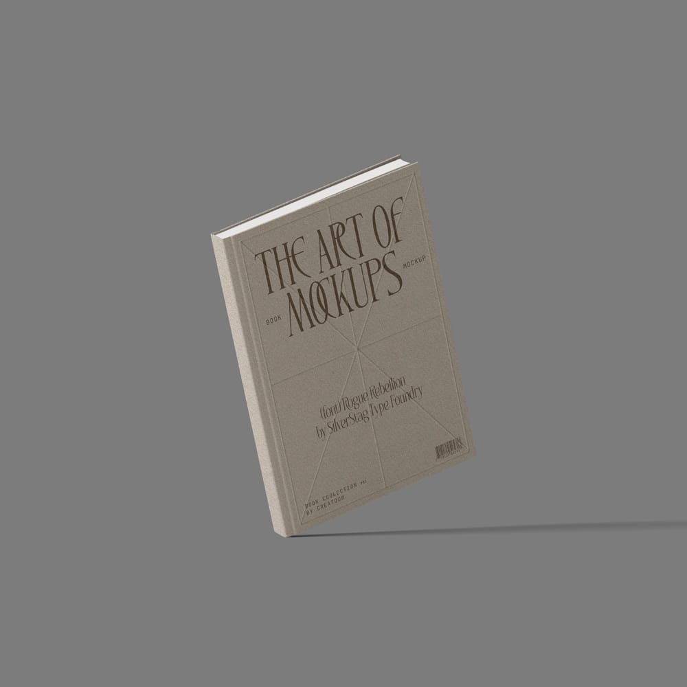 Free Book Mockup V26 Front View PSD