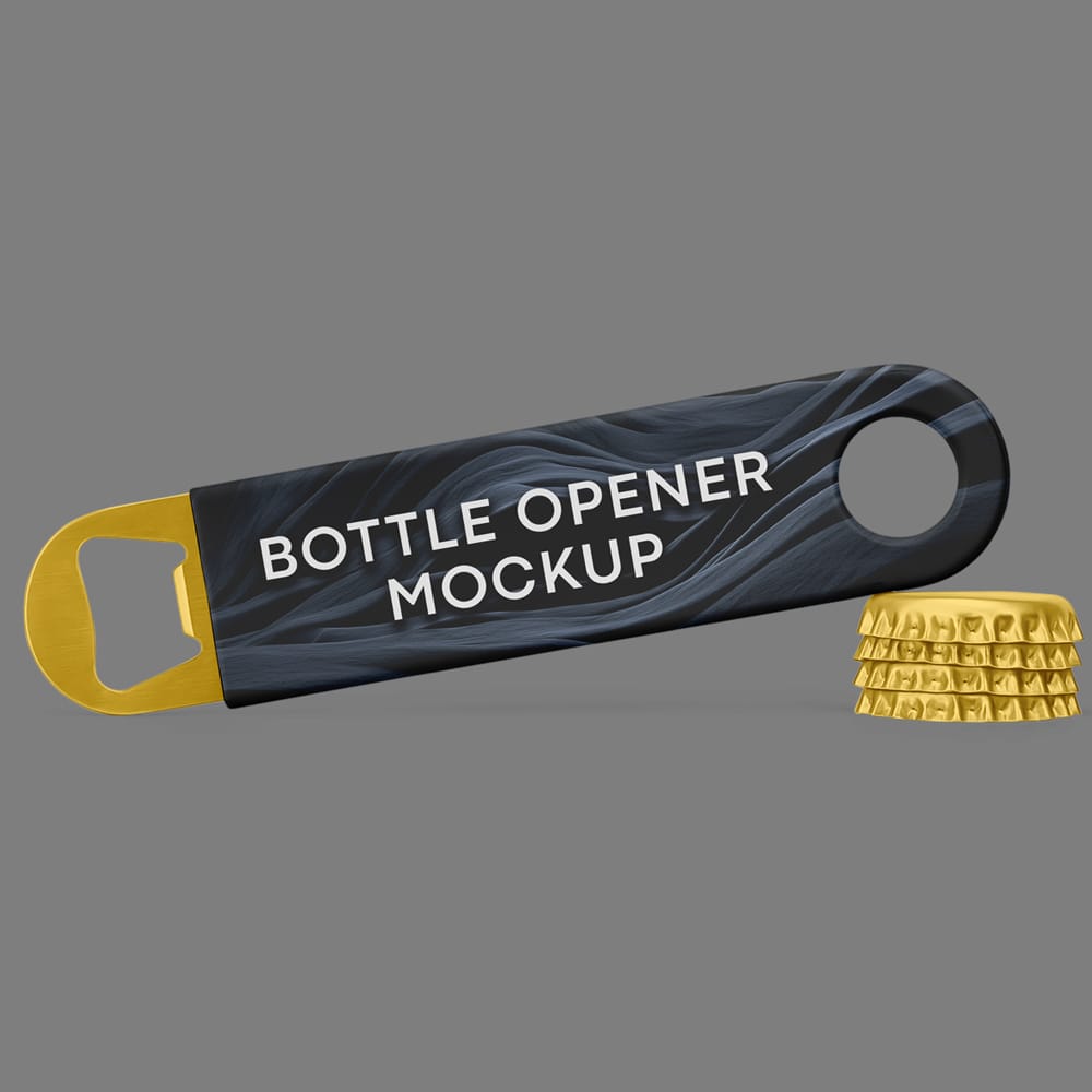 Free Bottle Opener Mockup PSD