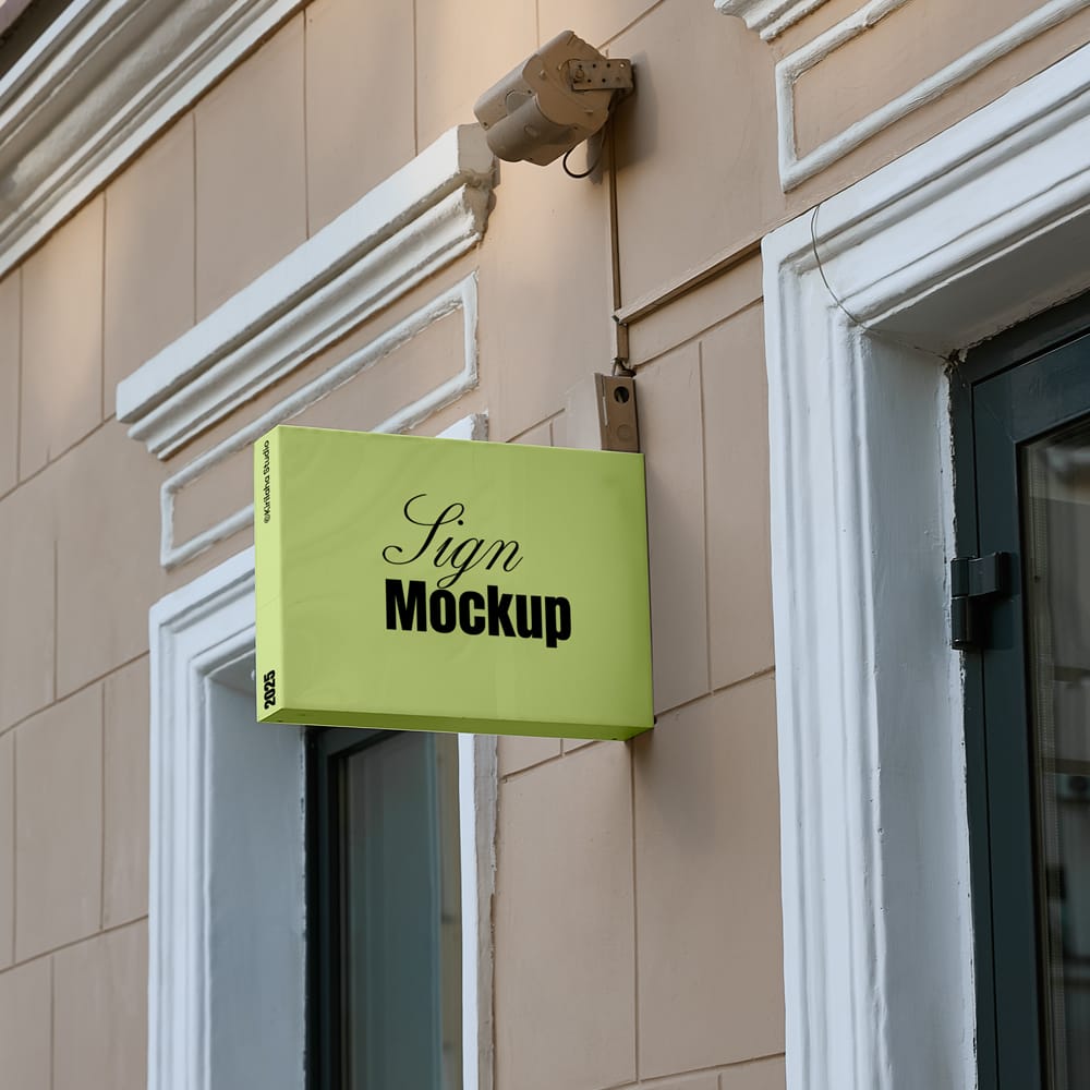 Free Brand Identity Sign Mockup PSD