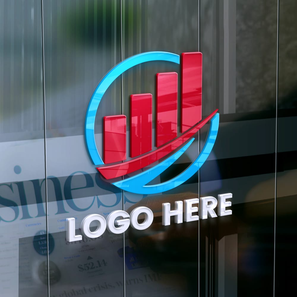 Free Business Office 3D Logo Mockup Template PSD