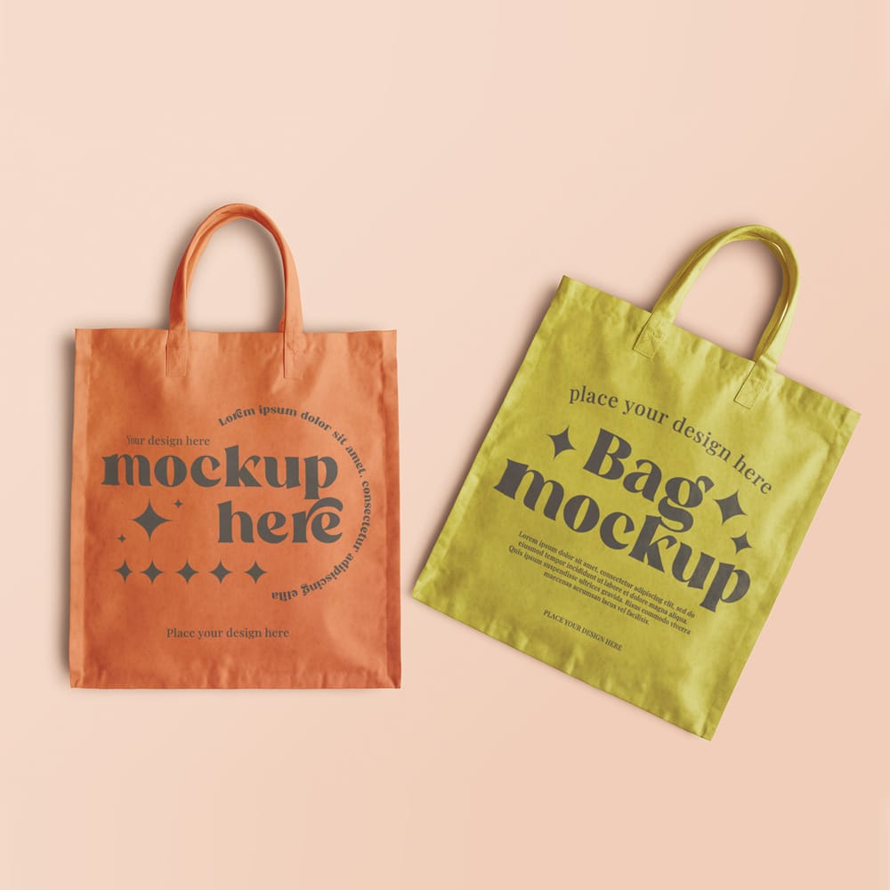 Free Canvas Tote Bag Mockup PSD