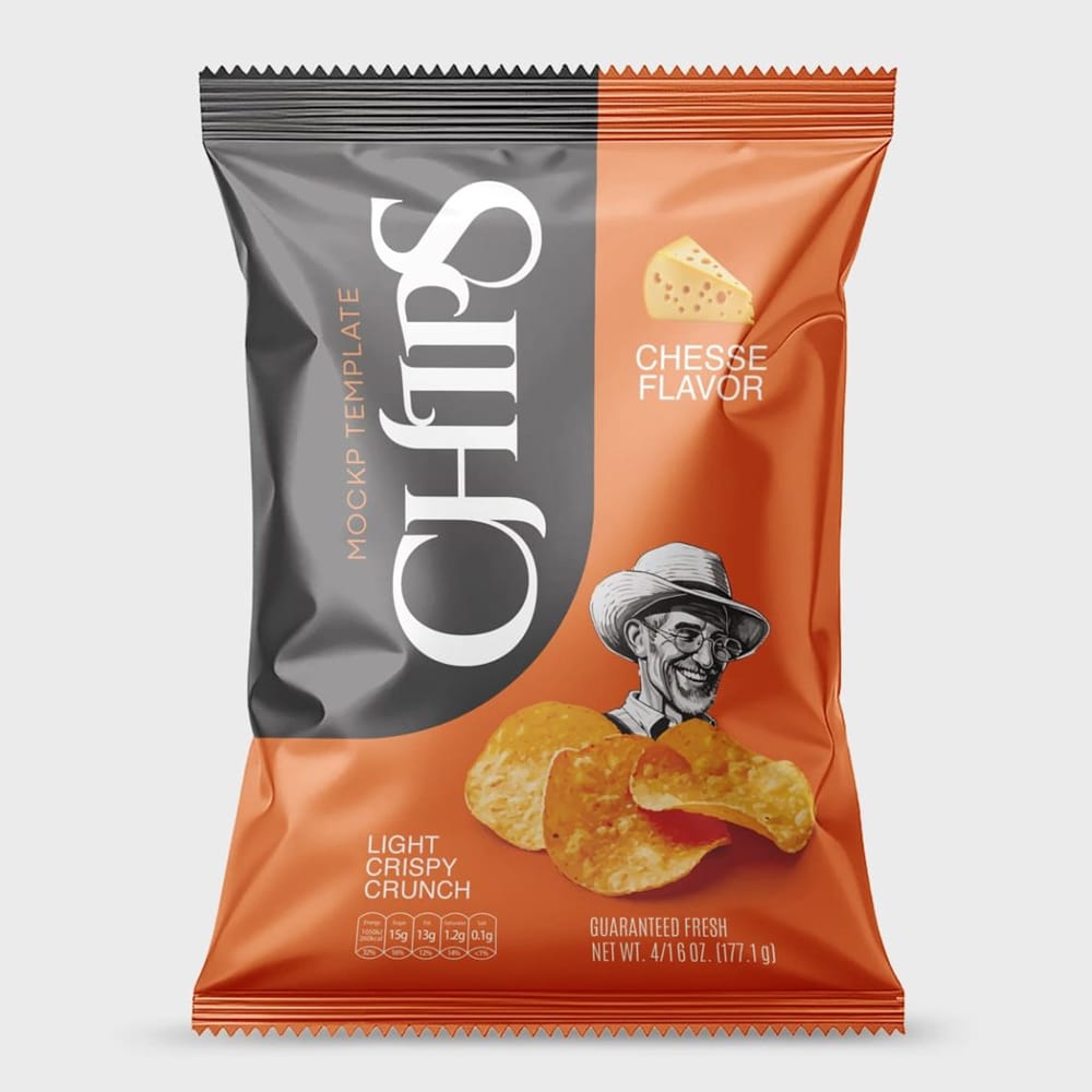 Free Chips Packet Mockup PSD