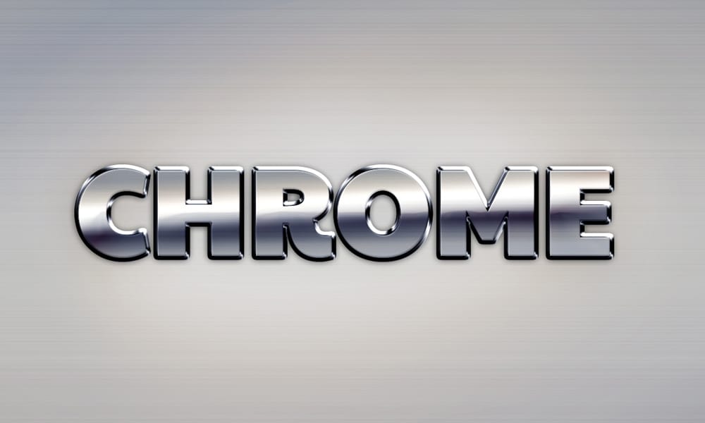 Free Chrome Text Effect PSD
