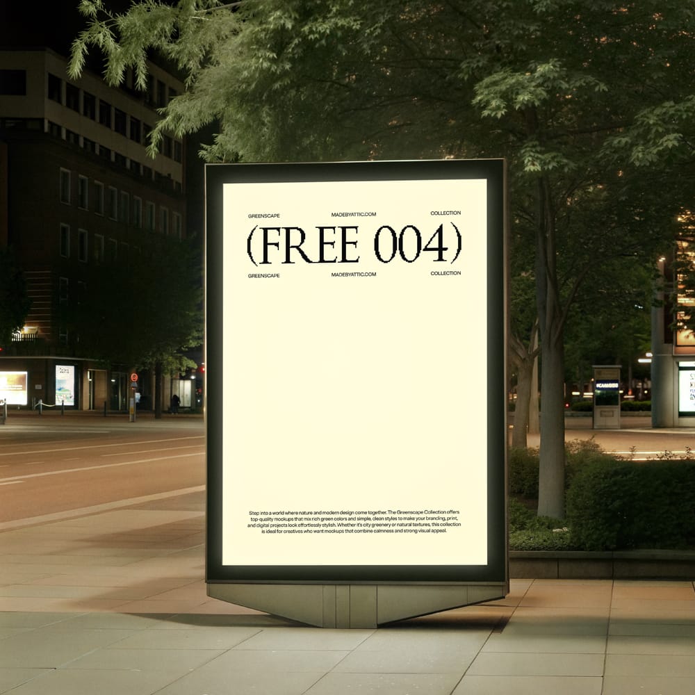 Free Citylight Advertising Mockup PSD