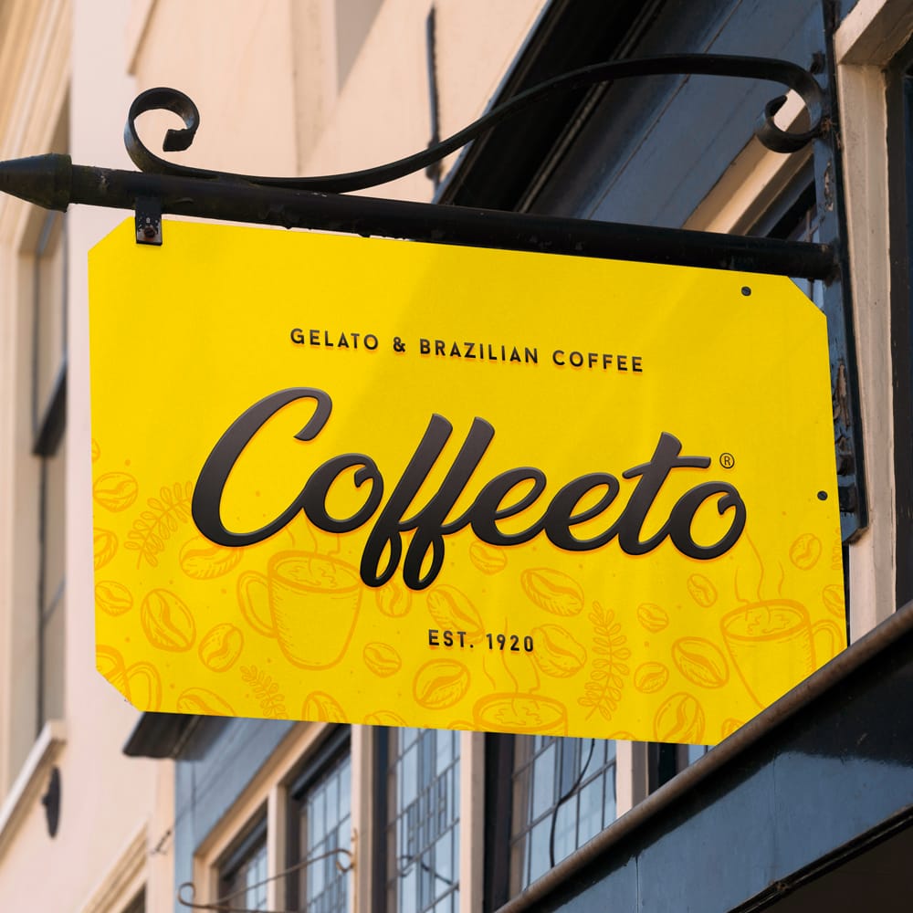 Free Close-up Shop Sign Mockup PSD