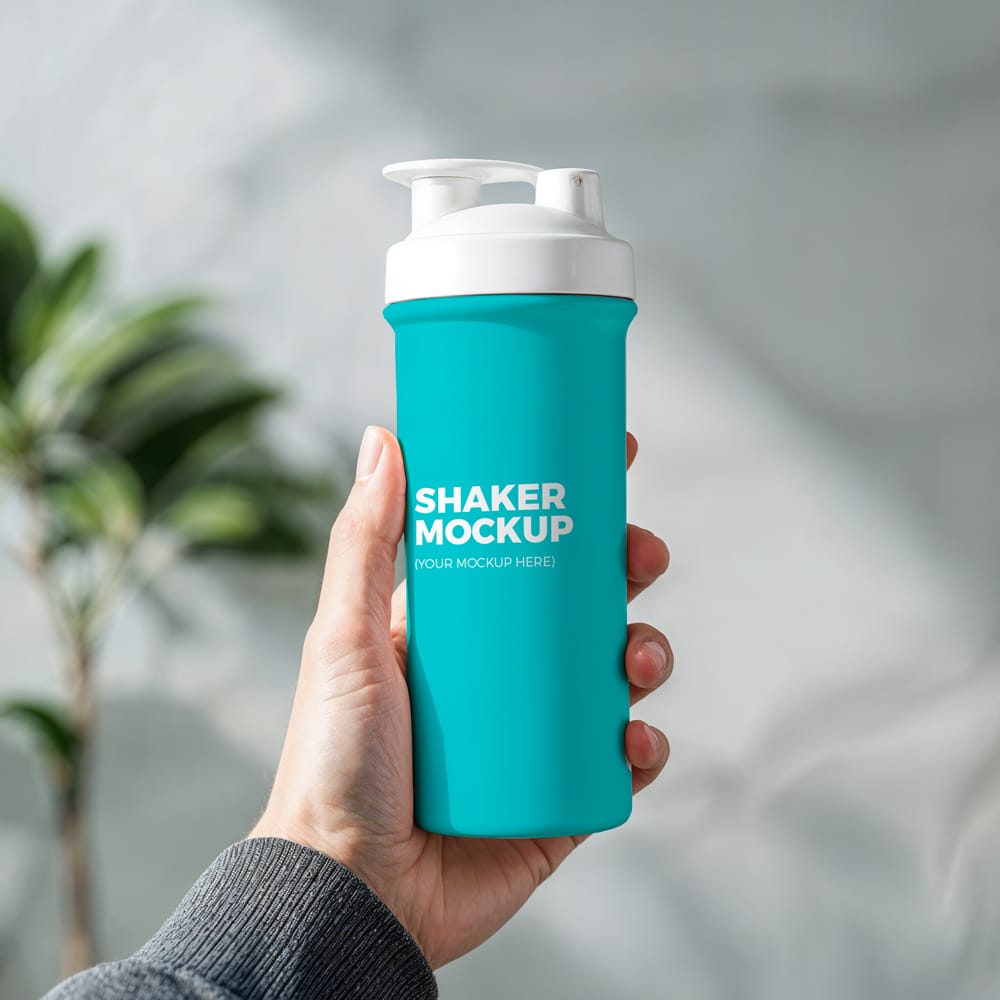 Free Fitness Shaker Mockup PSD