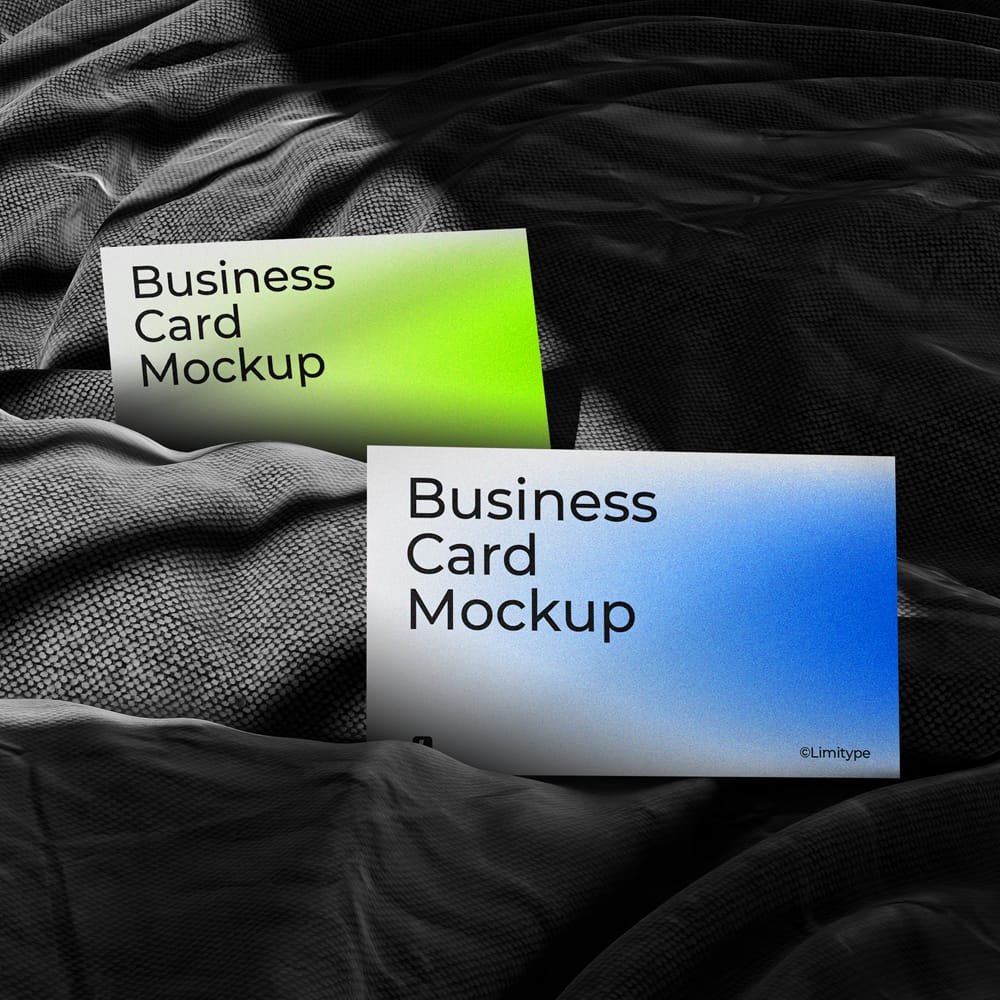 Free Gradient Business Card Mockup PSD
